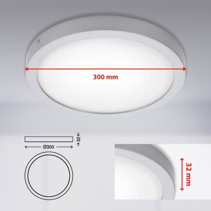 Briloner 7141-414 - LED Ceiling light FIRE LED/21W/230V 4000K