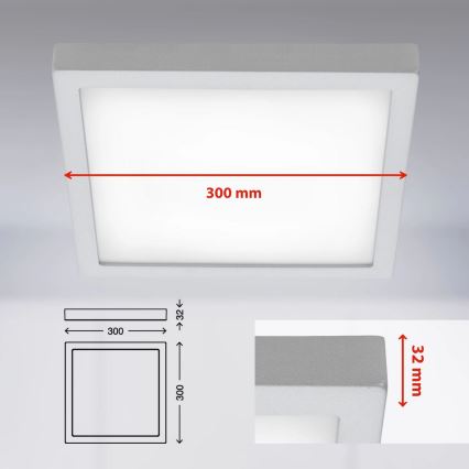 Briloner 7142-414 - LED Ceiling light FIRE LED/21W/230V 4000K