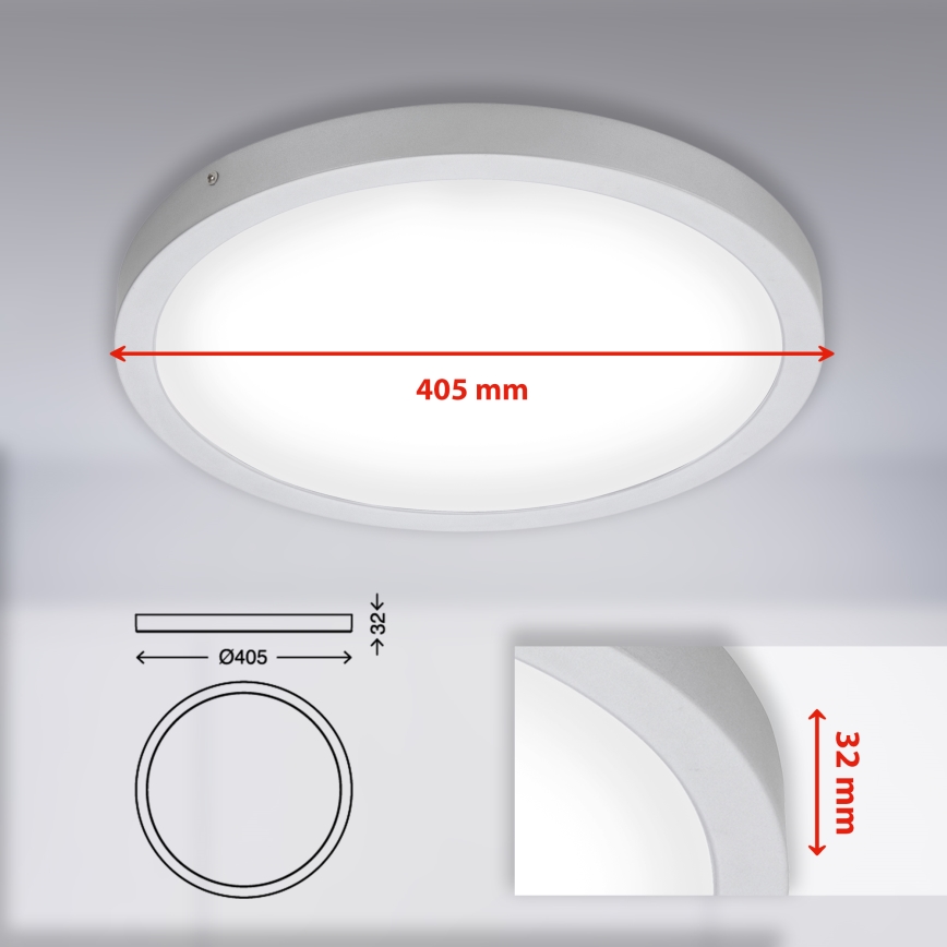 Briloner 7143-414 - LED Ceiling light FIRE LED/24,5W/230V 4000K