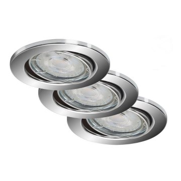 Briloner 7148-038 - SET 3xLED Dimmable bathroom light 1xGU10/5W/230V IP23