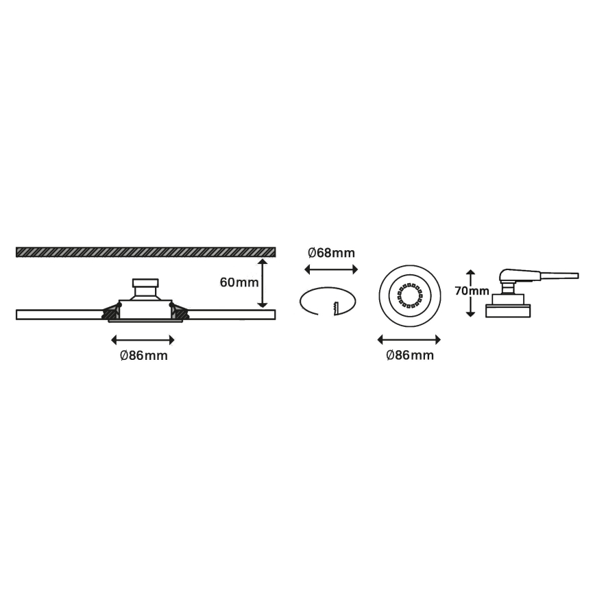 Briloner 7148-038 - SET 3xLED Dimmable bathroom light 1xGU10/5W/230V IP23