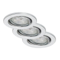 Briloner 7148 - 039-SET 3xLED Dimmable bathroom light 1xGU10/5,5W/230V IP23
