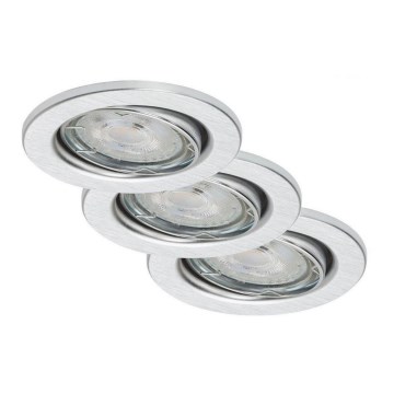 Briloner 7148 - 039-SET 3xLED Dimmable bathroom light 1xGU10/5,5W/230V IP23