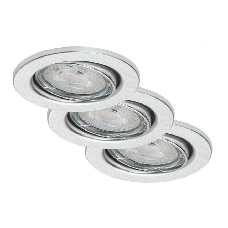 Briloner 7148 - 039-SET 3xLED Dimmable bathroom light 1xGU10/5,5W/230V IP23