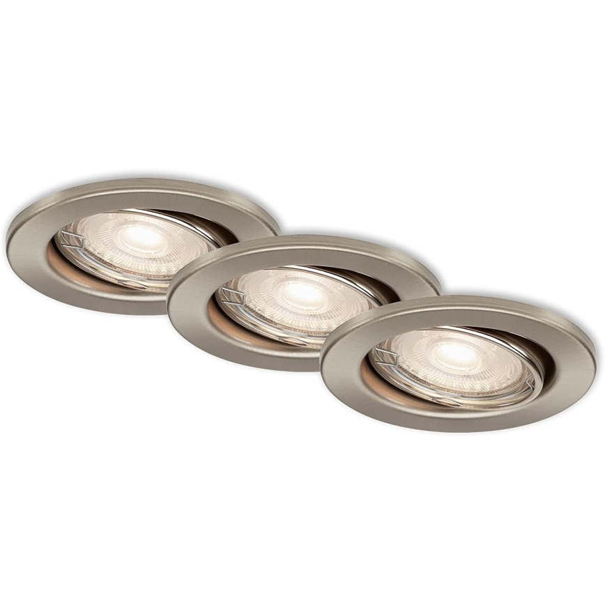 Briloner 7149-032 - SET 3xLED Dimmable bathroom light 1xGU10/5W/230V IP23