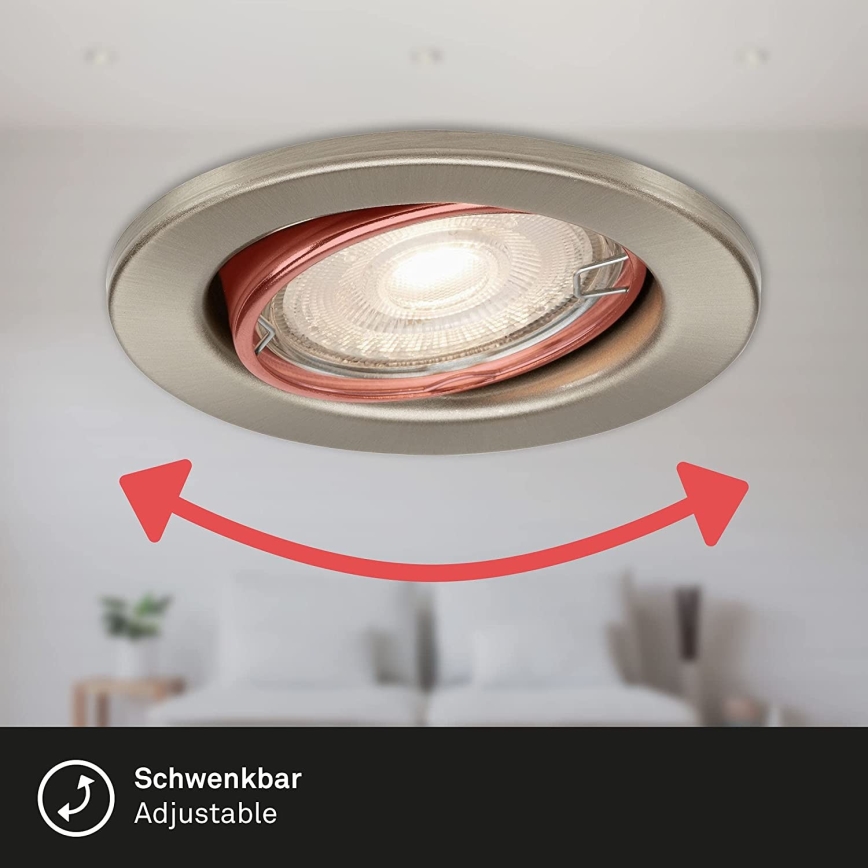 Briloner 7149-032 - SET 3xLED Dimmable bathroom light 1xGU10/5W/230V IP23