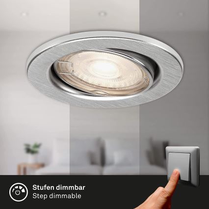 Briloner 7149-039 - SET 3xLED Dimmable bathroom light 1xGU10/5W/230V IP23