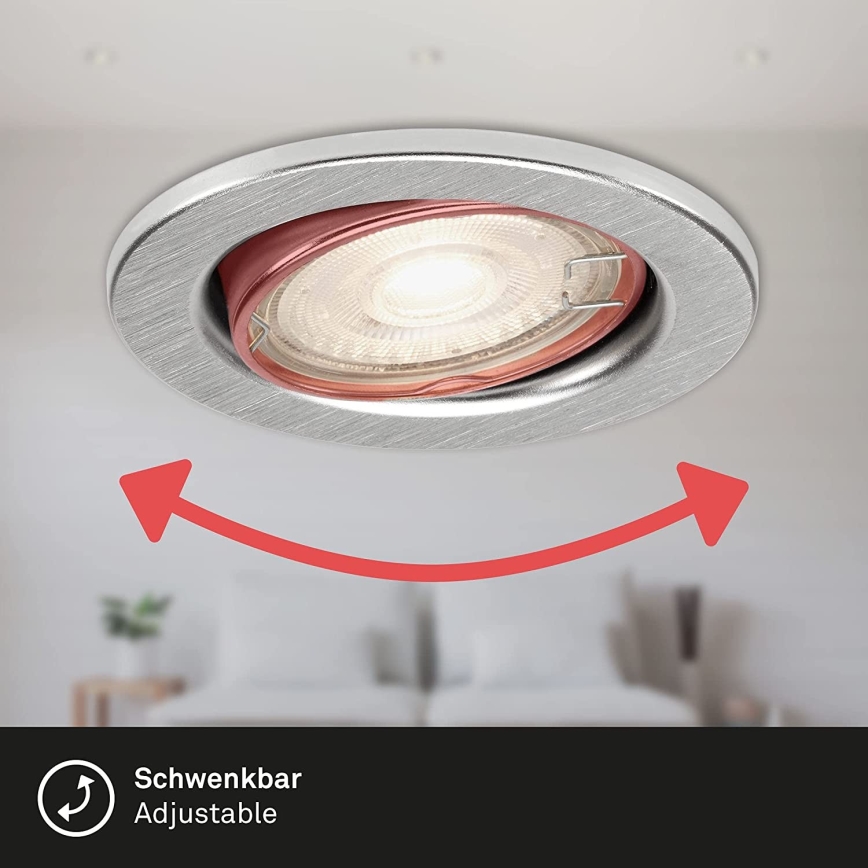 Briloner 7149-039 - SET 3xLED Dimmable bathroom light 1xGU10/5W/230V IP23