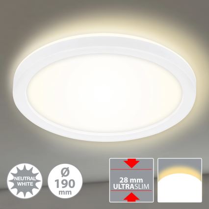 Briloner 7150-416 - LED Ceiling light SLIM LED/12W/230V d. 19 cm