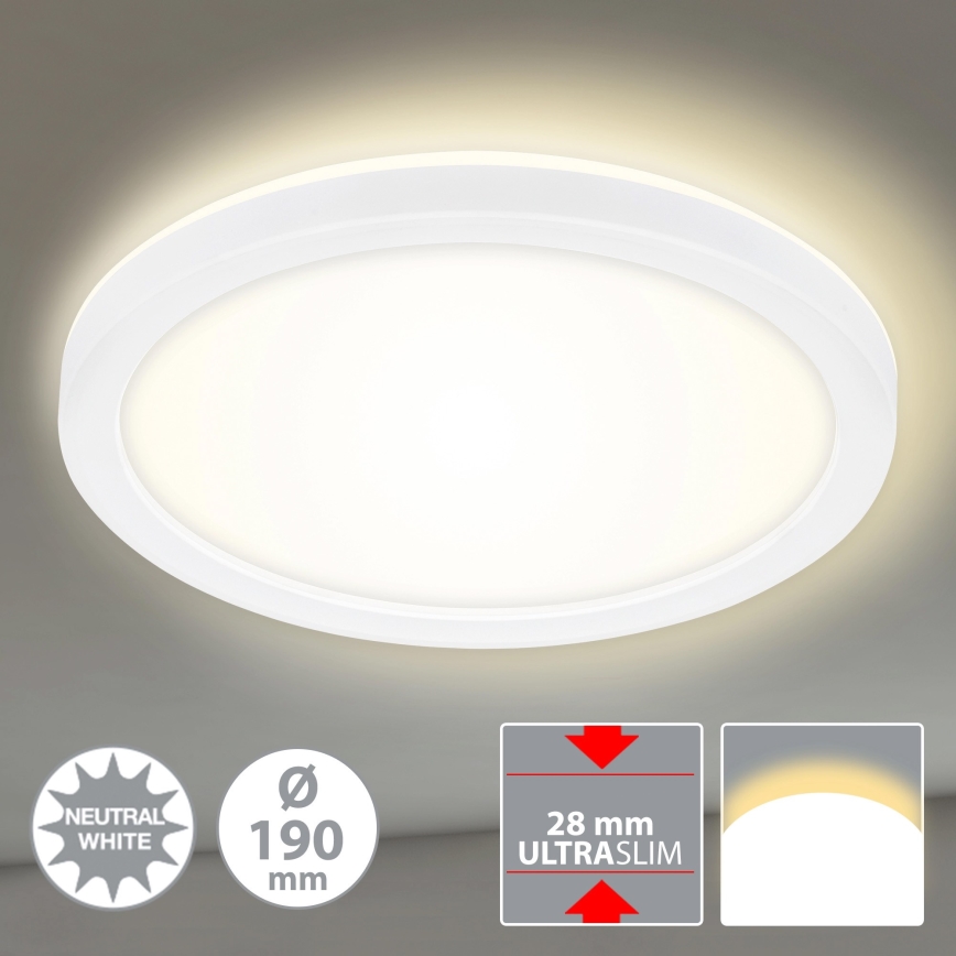 Briloner 7150-416 - LED Ceiling light SLIM LED/12W/230V d. 19 cm