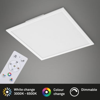 Briloner 7152-016 - LED RGB Dimmable surface-mounted panel COLOUR LED/24W/230V 3000-6500K + remote control
