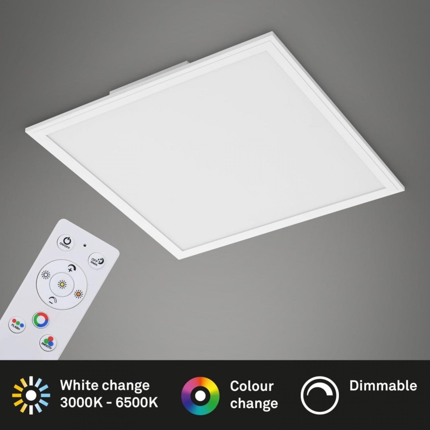 Briloner 7152-016 - LED RGB Dimmable surface-mounted panel COLOUR LED/24W/230V 3000-6500K + remote control