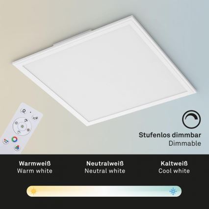 Briloner 7152-016 - LED RGB Dimmable surface-mounted panel COLOUR LED/24W/230V 3000-6500K + remote control