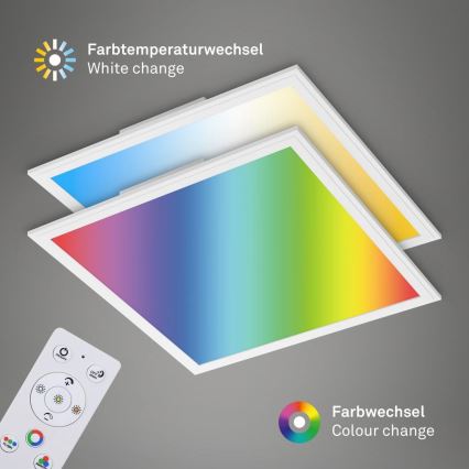 Briloner 7152-016 - LED RGB Dimmable surface-mounted panel COLOUR LED/24W/230V 3000-6500K + remote control