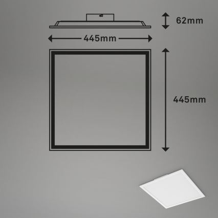 Briloner 7152-016 - LED RGB Dimmable surface-mounted panel COLOUR LED/24W/230V 3000-6500K + remote control