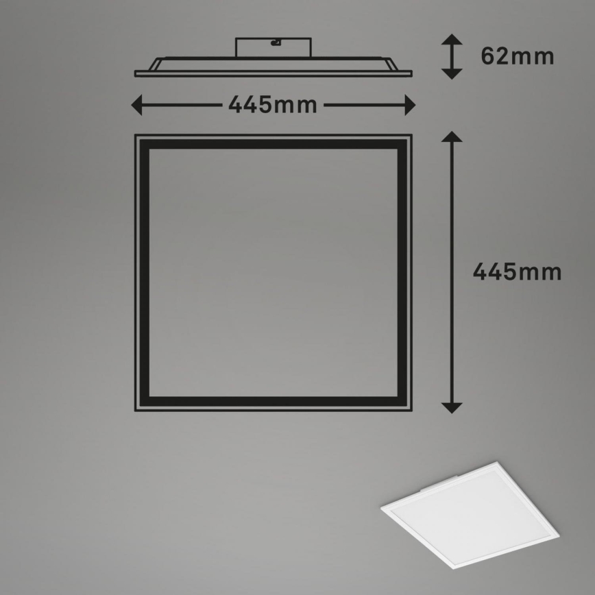 Briloner 7152-016 - LED RGB Dimmable surface-mounted panel COLOUR LED/24W/230V 3000-6500K + remote control