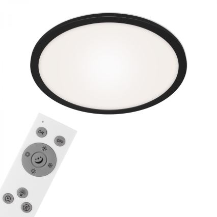 Briloner 7168-015 - LED Dimmable ceiling light PIATTO LED/22W/230V 3000-6500K d. 40 cm black + remote control