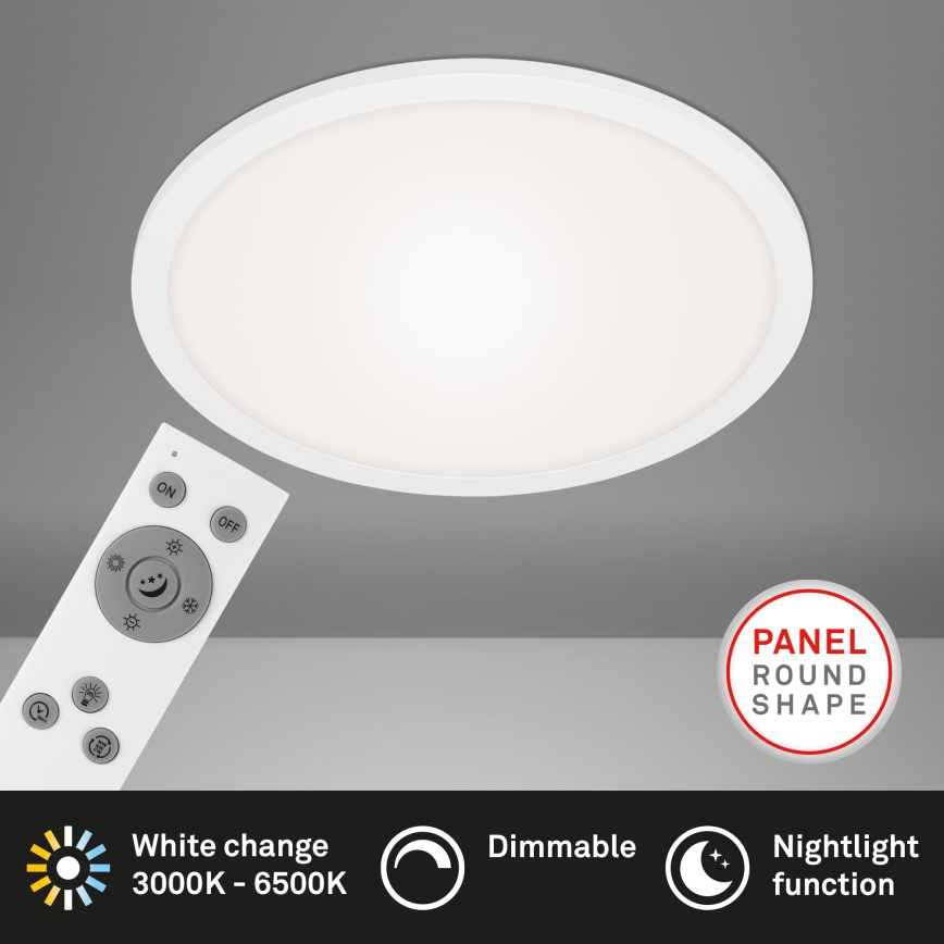 Briloner 7168-016 - LED Dimmable ceiling light PIATTO LED/24W/230V 3000-6500K + remote control