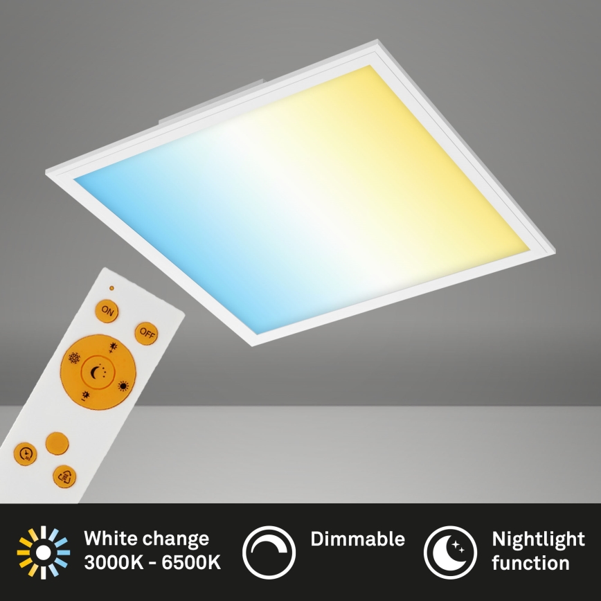 Briloner 7179-016 - LED Dimmable ceiling light PIATTO LED/24W/230V 3000-6500K + remote control