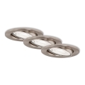 Briloner 7182-032 - SET 3xLED Dimmable bathroom light 1xGU10/5W/230V IP23