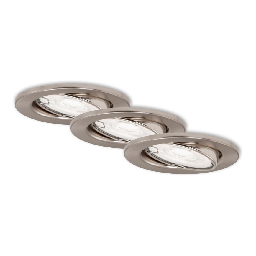 Briloner 7182-032 - SET 3xLED Dimmable bathroom light 1xGU10/5W/230V IP23