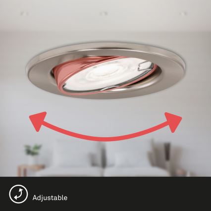 Briloner 7182-032 - SET 3xLED Dimmable bathroom light 1xGU10/5W/230V IP23