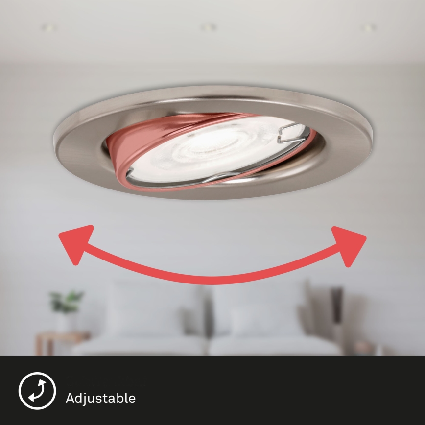 Briloner 7182-032 - SET 3xLED Dimmable bathroom light 1xGU10/5W/230V IP23