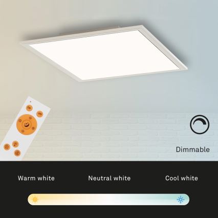 Briloner 7194-016 - LED Dimmable ceiling light SIMPLE LED/18W/230V 3000-6500K + remote control