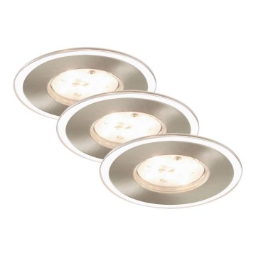 Briloner 7197-032 - SET 3x LED Dimmable bathroom recessed light LED/4,5W/230V IP44