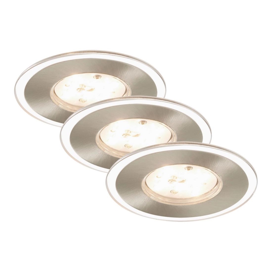 Briloner 7197-032 - SET 3x LED Dimmable bathroom recessed light LED/4,5W/230V IP44