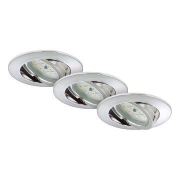 Briloner 7209-038 - SET 3x LED Bathroom recessed light LED/5W/230V IP23