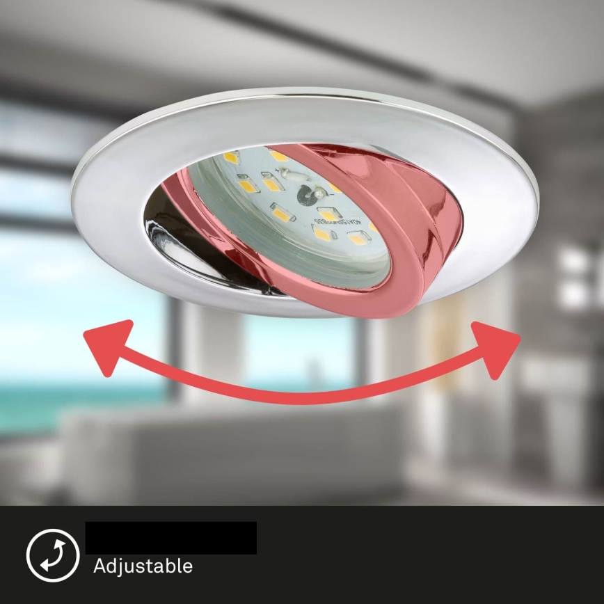 Briloner 7209-038 - SET 3x LED Bathroom recessed light LED/5W/230V IP23