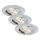 Briloner 7209-039 - SET of 3 LED Bathroom Recessed Downlights ATTACH LED/5W/230V IP23 Matte Chrome