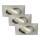 Briloner 7210-032 - SET 3x LED Bathroom recessed light ATTACH LED/5W/230V IP23 matte chrome
