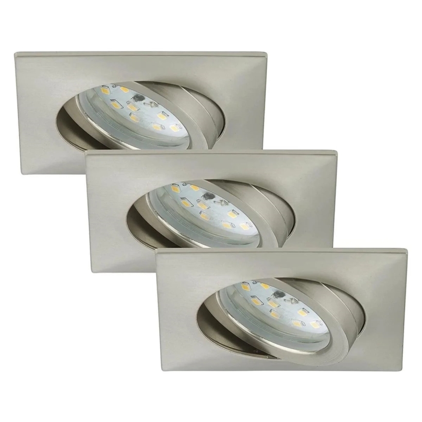 Briloner 7210-032 - SET 3x LED Bathroom recessed light ATTACH LED/5W/230V IP23 matte chrome