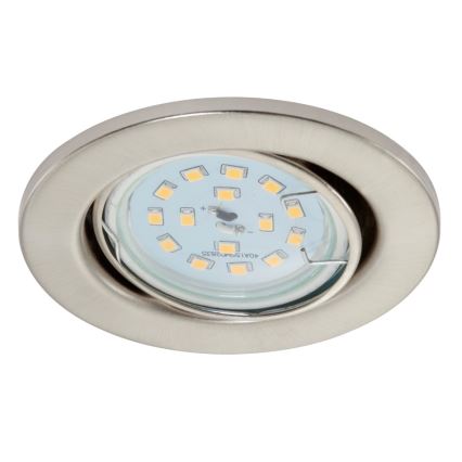 Briloner 7220-032 - PACK 3x LED Bathroom recessed light FIT 1xGU10/5W/230V matte nickel