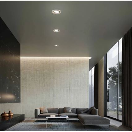 Briloner 7221-032 - SET 3x LED Bathroom recessed light 1xGU10/3W/230V IP23 matte chrome