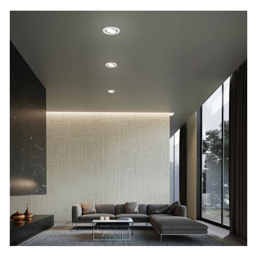 Briloner 7221-039 - SET 3x LED bathroom recessed light 1xGU10/3W/230V IP23 silver