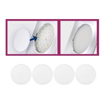 Briloner 7224-040 - SET 4x Diffuser for recessed lights d. 69 mm