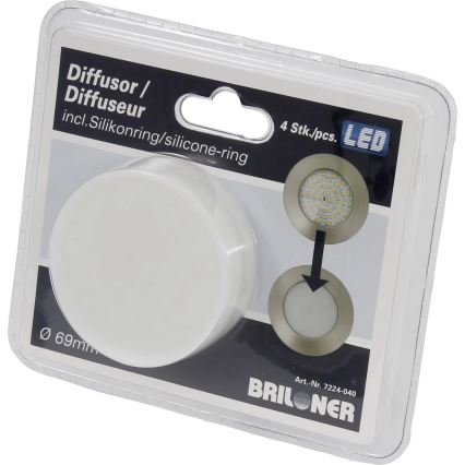 Briloner 7224-040 - SET 4x Diffuser for recessed lights d. 69 mm