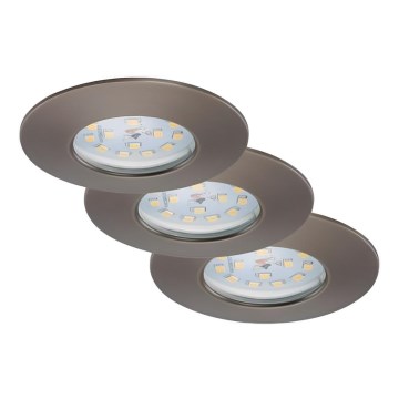 Briloner 7231-031- SET 3x LED Dimmable bathroom recessed light LED/5,5W/230V IP44