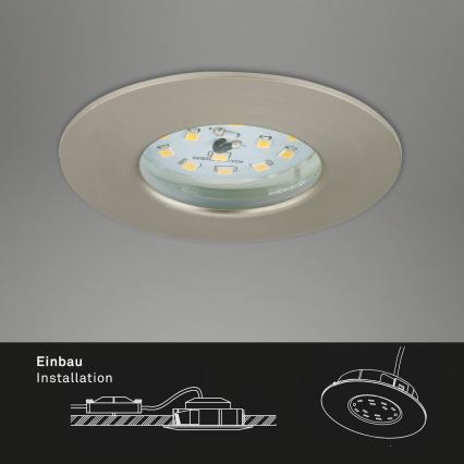 Briloner 7231-032 - SET 3x LED Dimmable bathroom recessed ATTACH light LED/5,5W/230V IP44