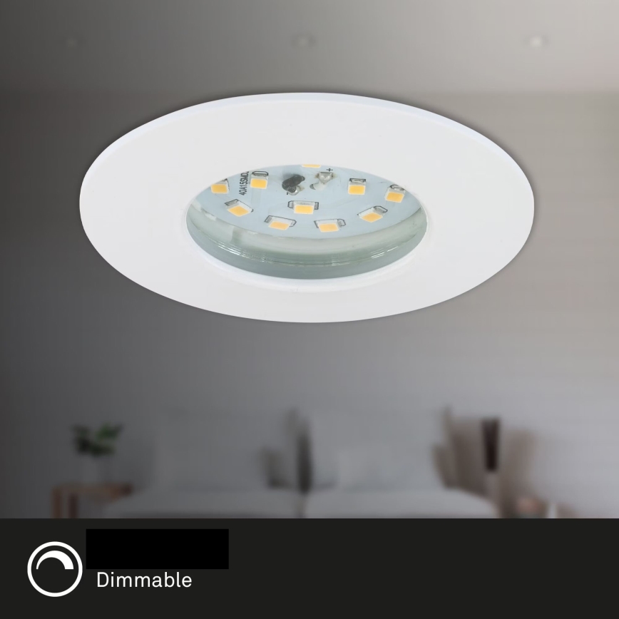 Briloner 7231-036 - SET 3x LED Dimmable bathroom recessed light LED/5,5W/230V IP44