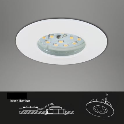 Briloner 7231-036 - SET 3x LED Dimmable bathroom recessed light LED/5,5W/230V IP44