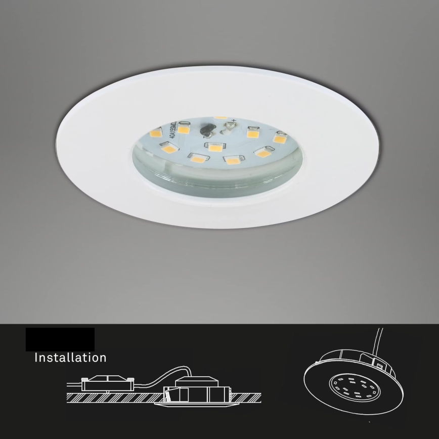 Briloner 7231-036 - SET 3x LED Dimmable bathroom recessed light LED/5,5W/230V IP44