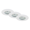 Briloner 7231-036 - SET 3x LED Dimmable bathroom recessed light LED/5,5W/230V IP44