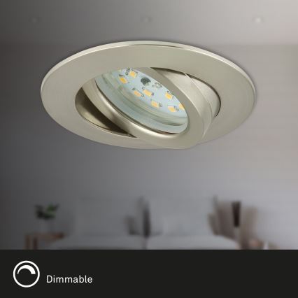 Briloner 7232-032 - Set of 3 LED dimmable bathroom recessed downlights ATTACH LED/5,5W/230V IP23