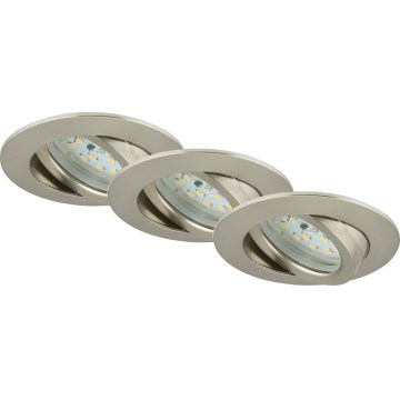 Briloner 7232-032 - Set of 3 LED dimmable bathroom recessed downlights ATTACH LED/5,5W/230V IP23