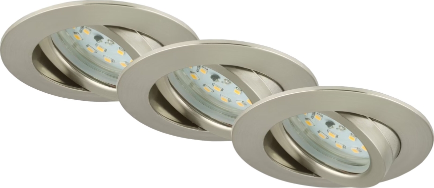 Briloner 7232-032 - Set of 3 LED dimmable bathroom recessed downlights ATTACH LED/5,5W/230V IP23