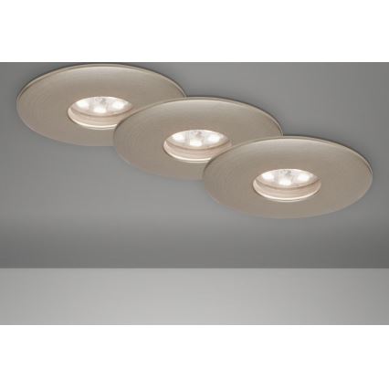 Briloner 7240-032 - SET 3x LED Bathroom recessed light ATTACH LED/1,8W/230V IP44 matte chrome
